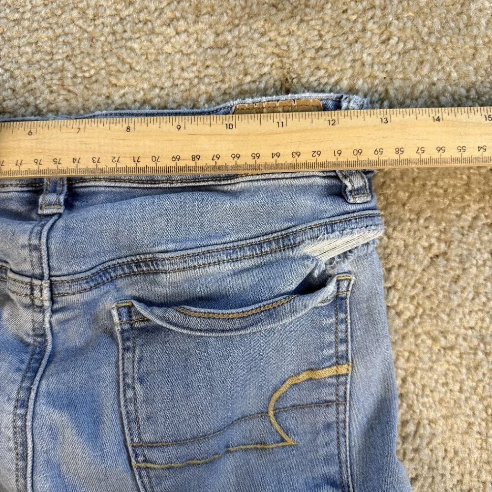 American Eagle Jeans Women Sz 2 Blue Denim Hi Rise Jegging Next Lvl Stretch F457